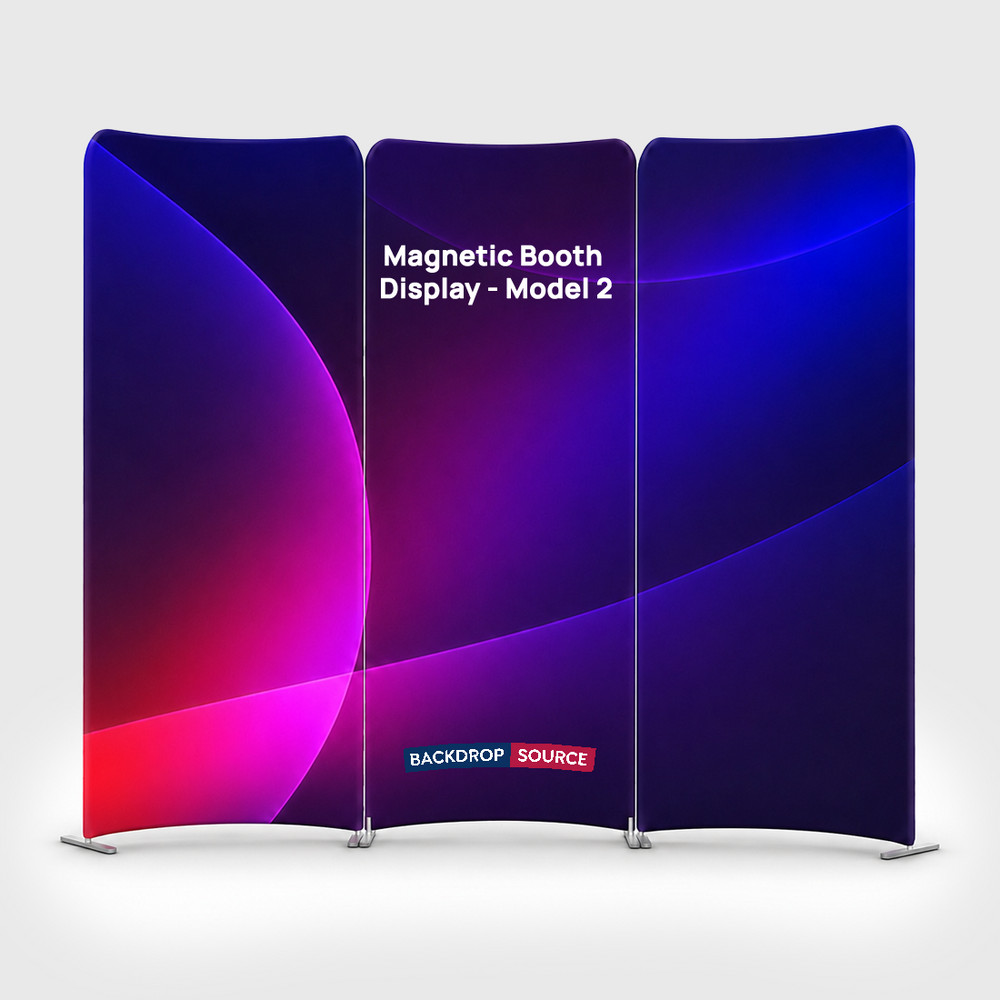 Magnetisches Stoff-Messestandsystem – Modell 2 (2m x 2m)