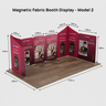 Magnetisches Stoff-Messestandsystem – Modell 2 (6m x 6m)