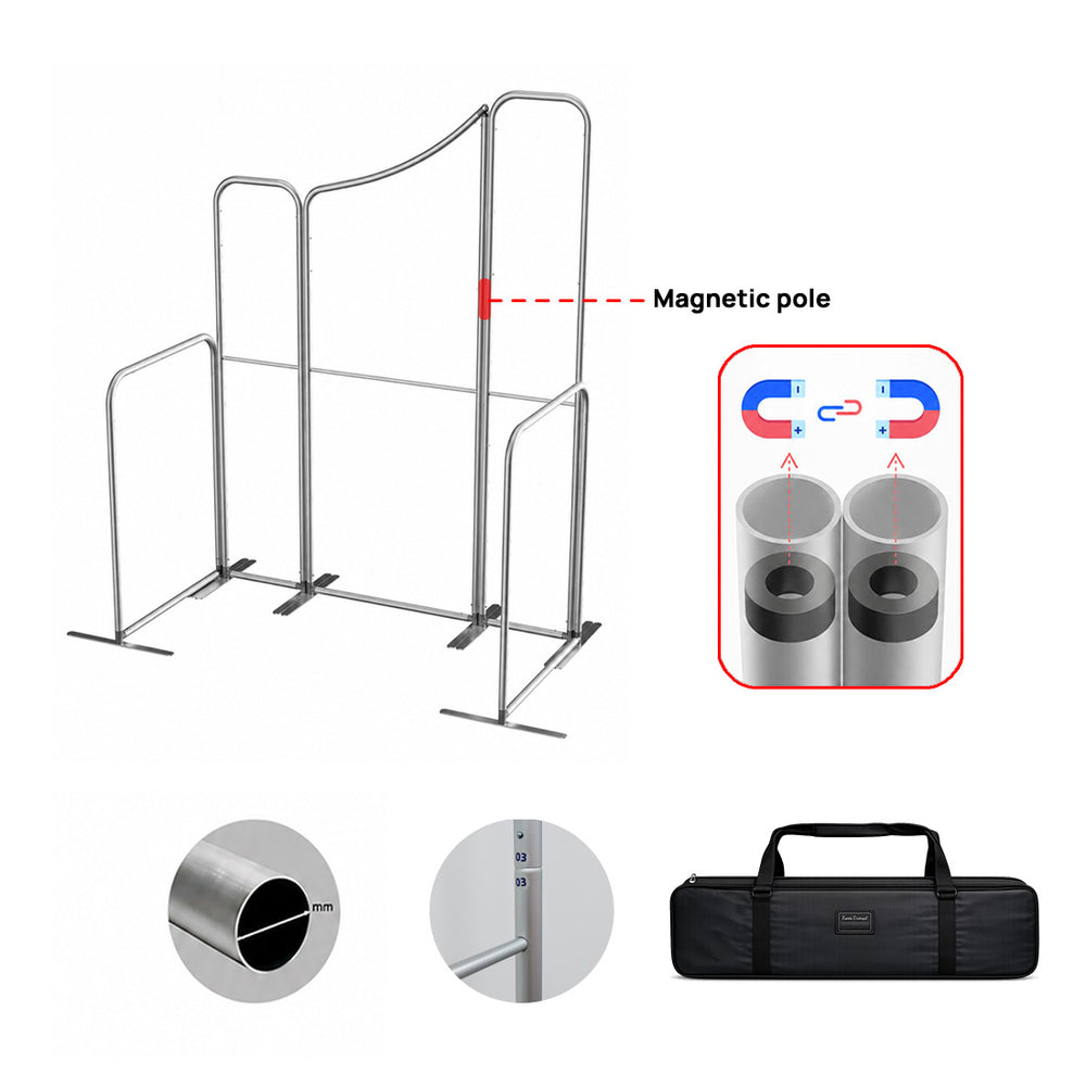 Magnetic Fabric Booth Display - Model 3 (2m x 2m)