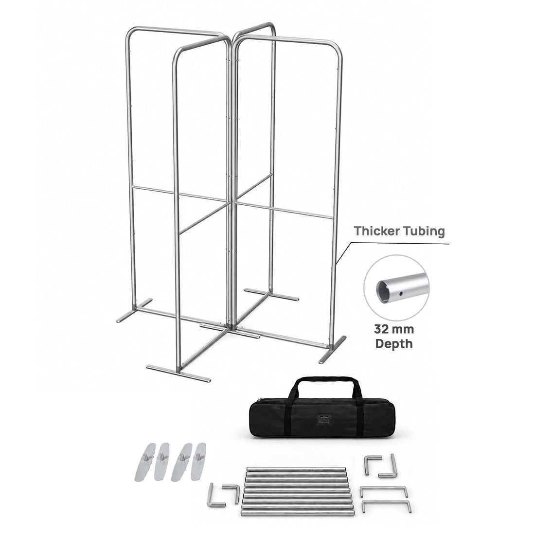 Magnetisches Stoff-Messestandsystem – Modell 5 (2m x 2m)