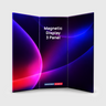 Magnetisches Stoff-Trennwanddisplay – 3-Panel