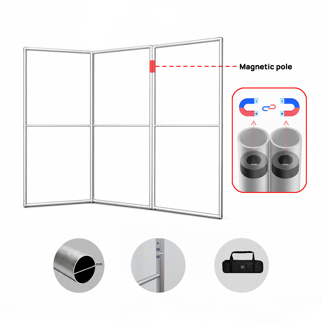 Magnetische Displays - 3 Panel