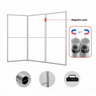 Magnetisches Stoff-Trennwanddisplay – 3-Panel