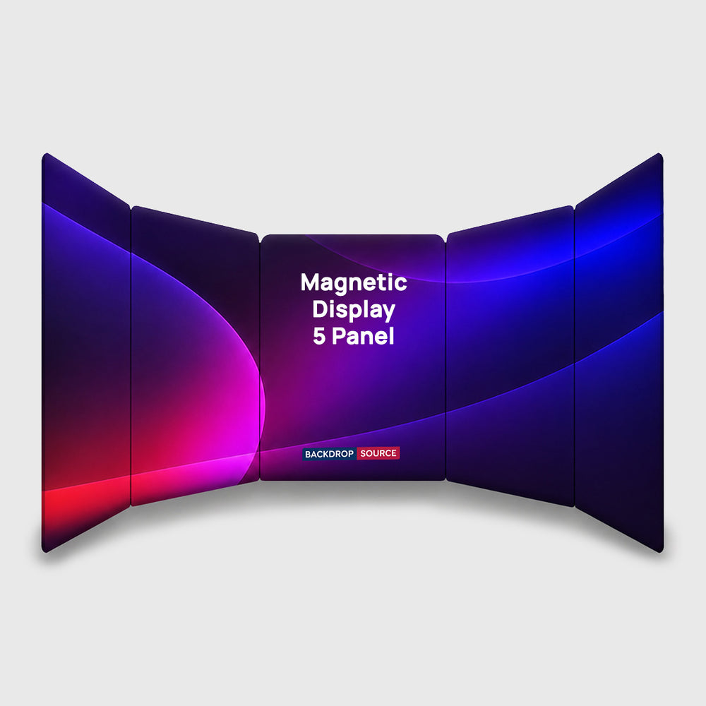 Magnetisches Stoff-Trennwanddisplay – 5-Panel