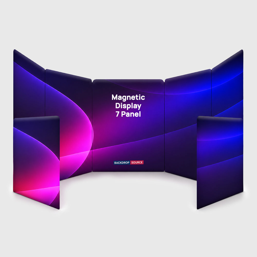 Magnetisches Stoff-Trennwanddisplay – 7-Panel