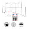 Magnetisches Stoff-Trennwanddisplay – 7-Panel