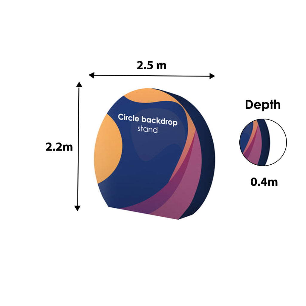 3D Moon-Shaped Tension Fabric Display