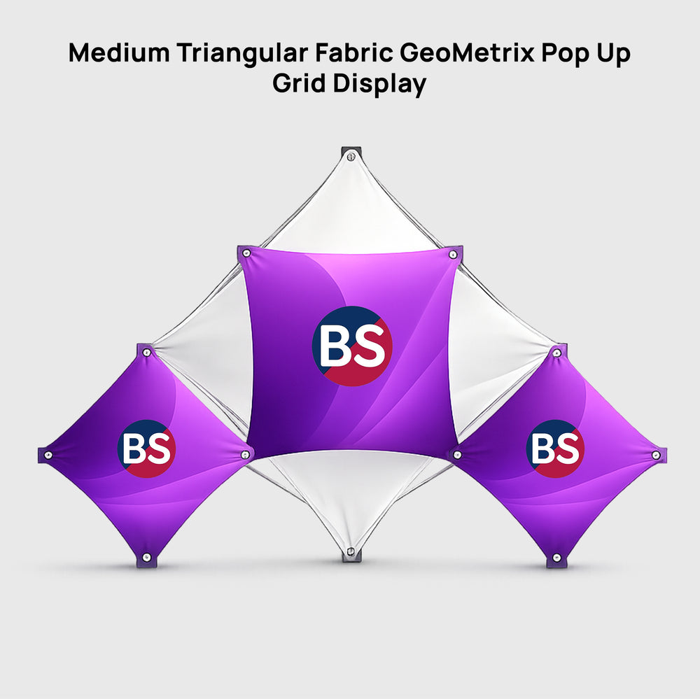 Mittleres dreieckiges Stoff-GeoMetrix-Pop-up-Rasterdisplay