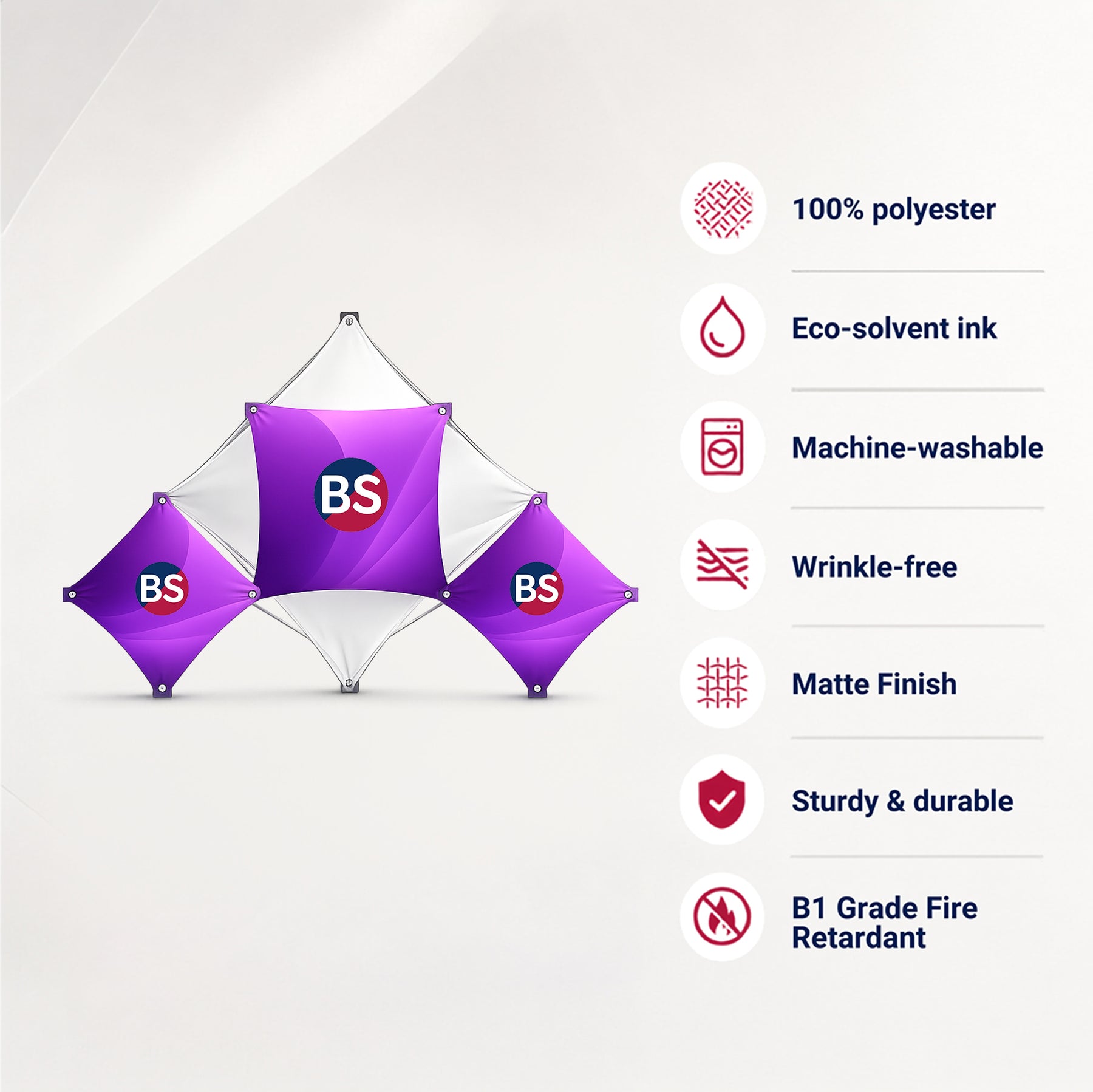 Mittleres dreieckiges Stoff-GeoMetrix-Pop-up-Rasterdisplay
