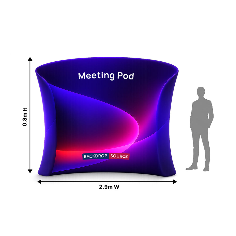 Meeting-Pod-Display aus Stoff