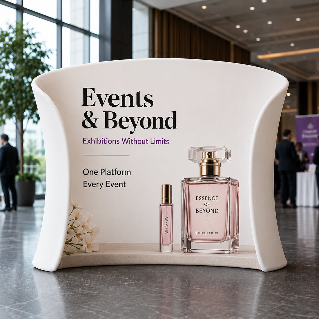 Meeting-Pod-Display aus Stoff