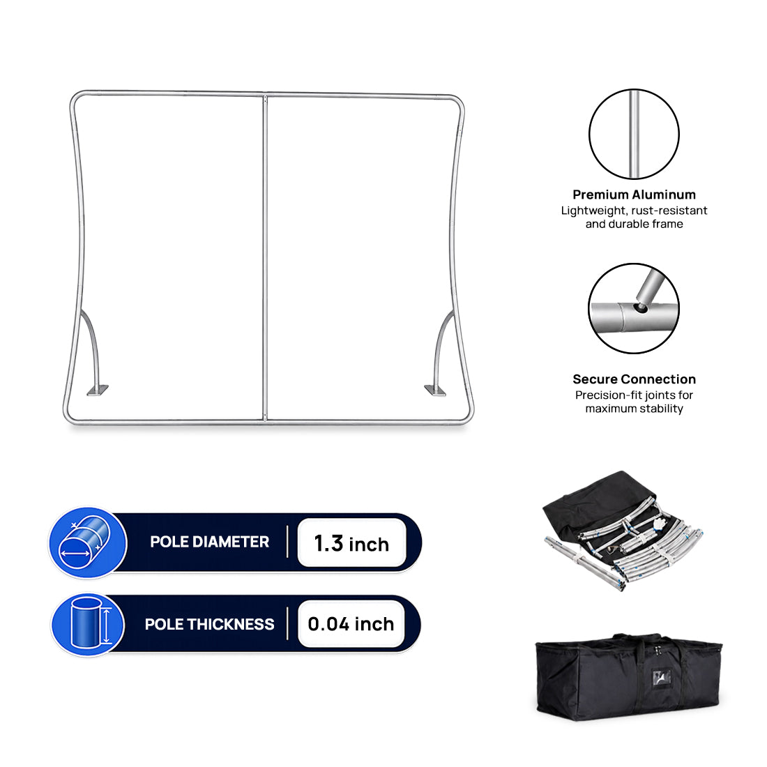 Modularer U-förmiger Stoffdisplayständer