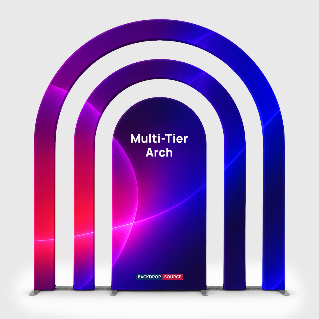 Mehrstöckiges Spannstoff-Bogendisplay für Events