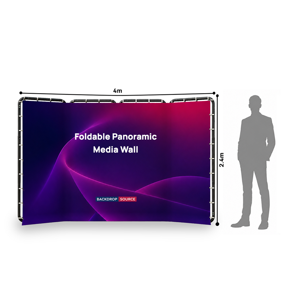 Panoramische faltbare Medienwand mit wandelbarem Design