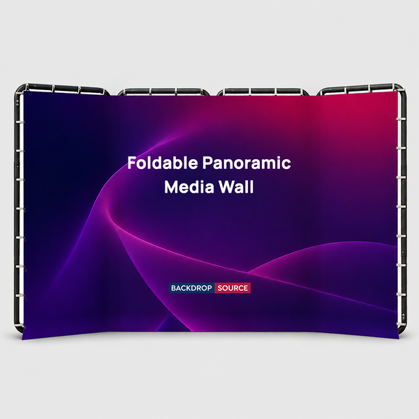 Panoramische faltbare Medienwand mit wandelbarem Design