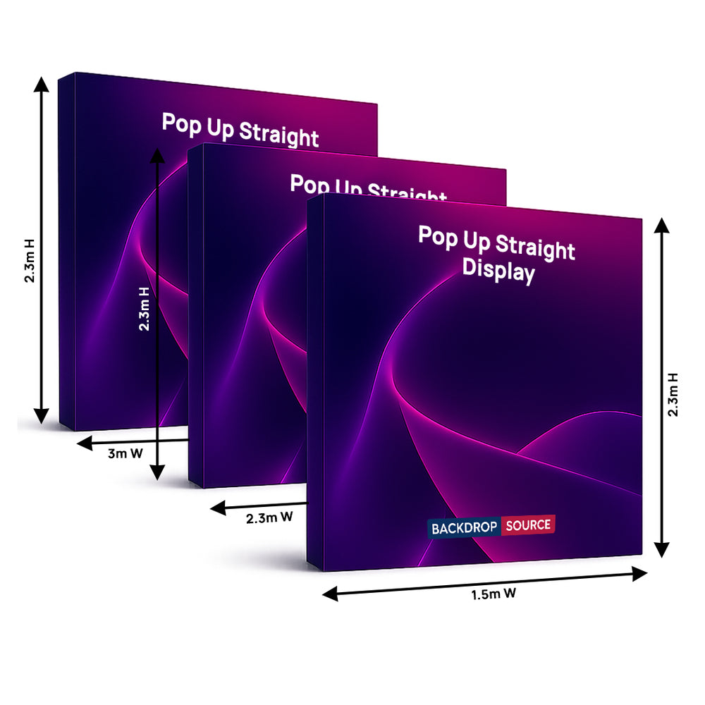 Mobile gerade Pop-up-Wand aus Stoff