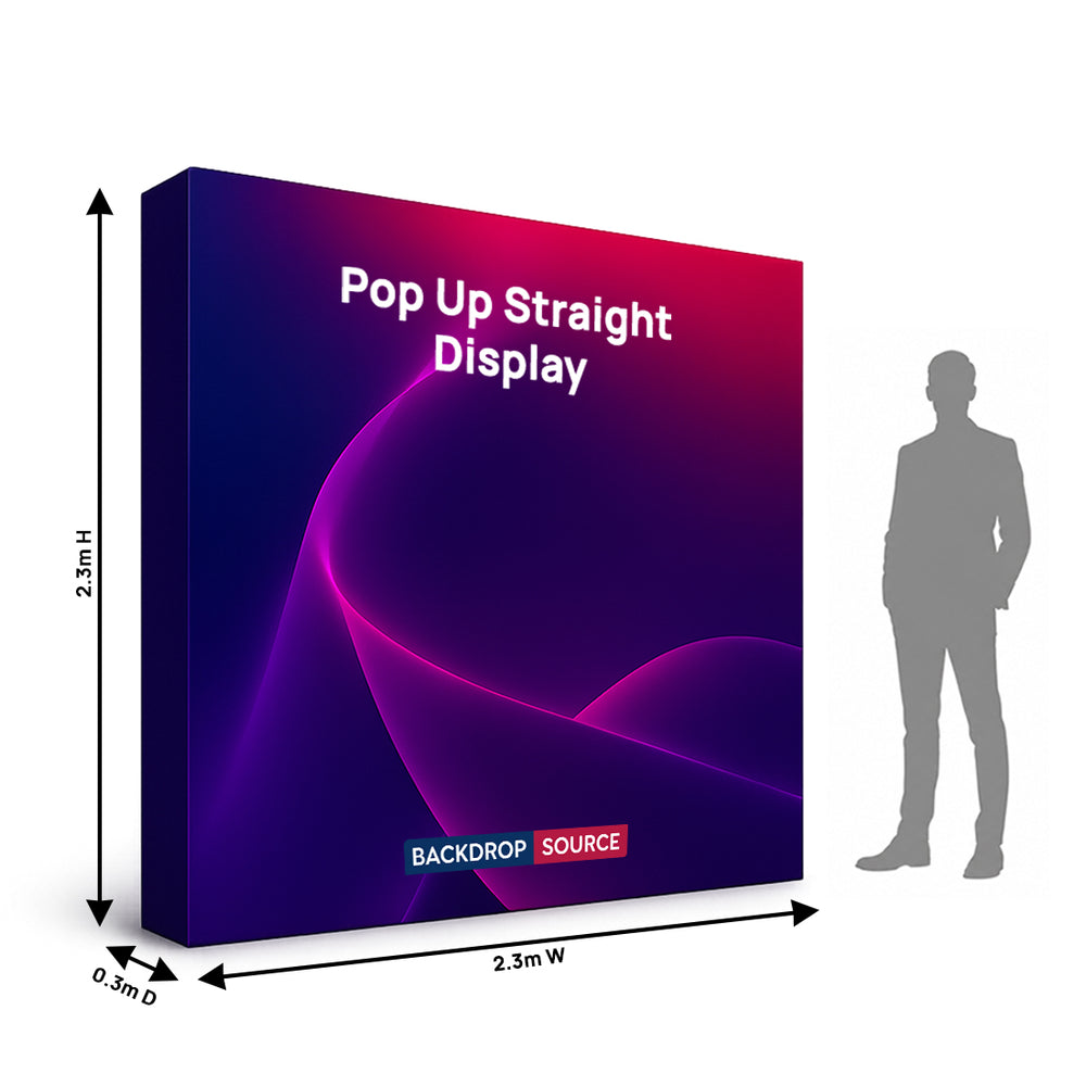 Mobile gerade Pop-up-Wand aus Stoff