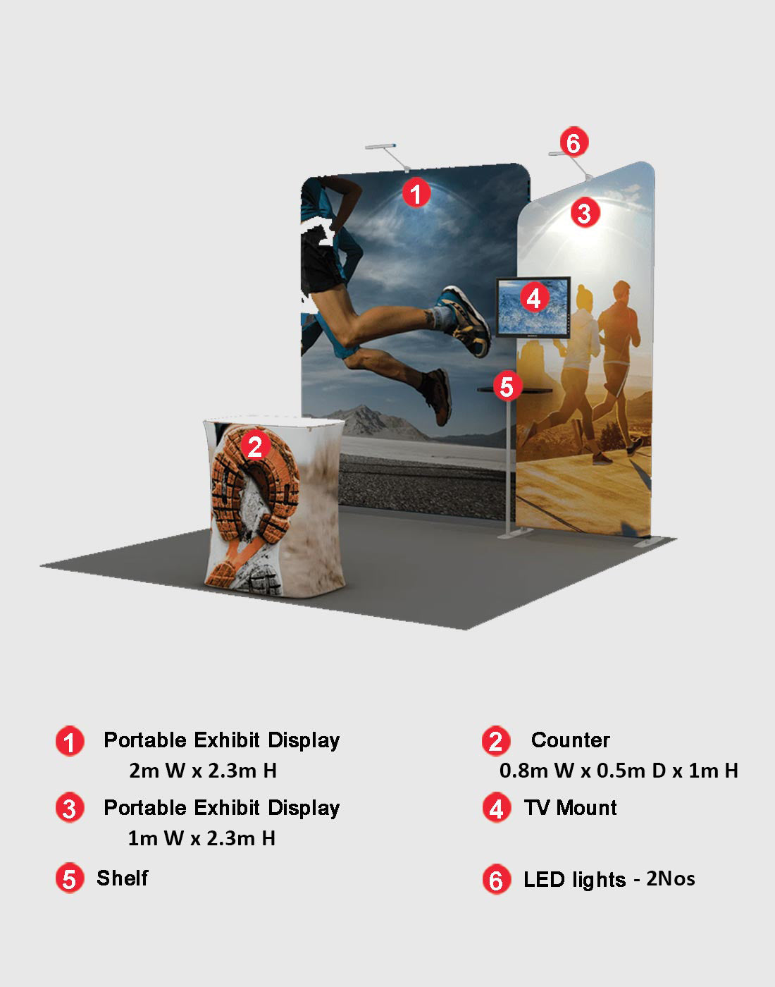 Tragbares Ausstellungsdisplay 3m x 3m – Modell 3