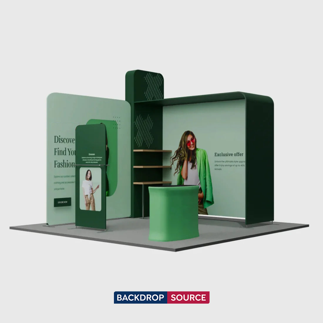 Tragbare Ausstellungswand 3m x 3m – Modell 19