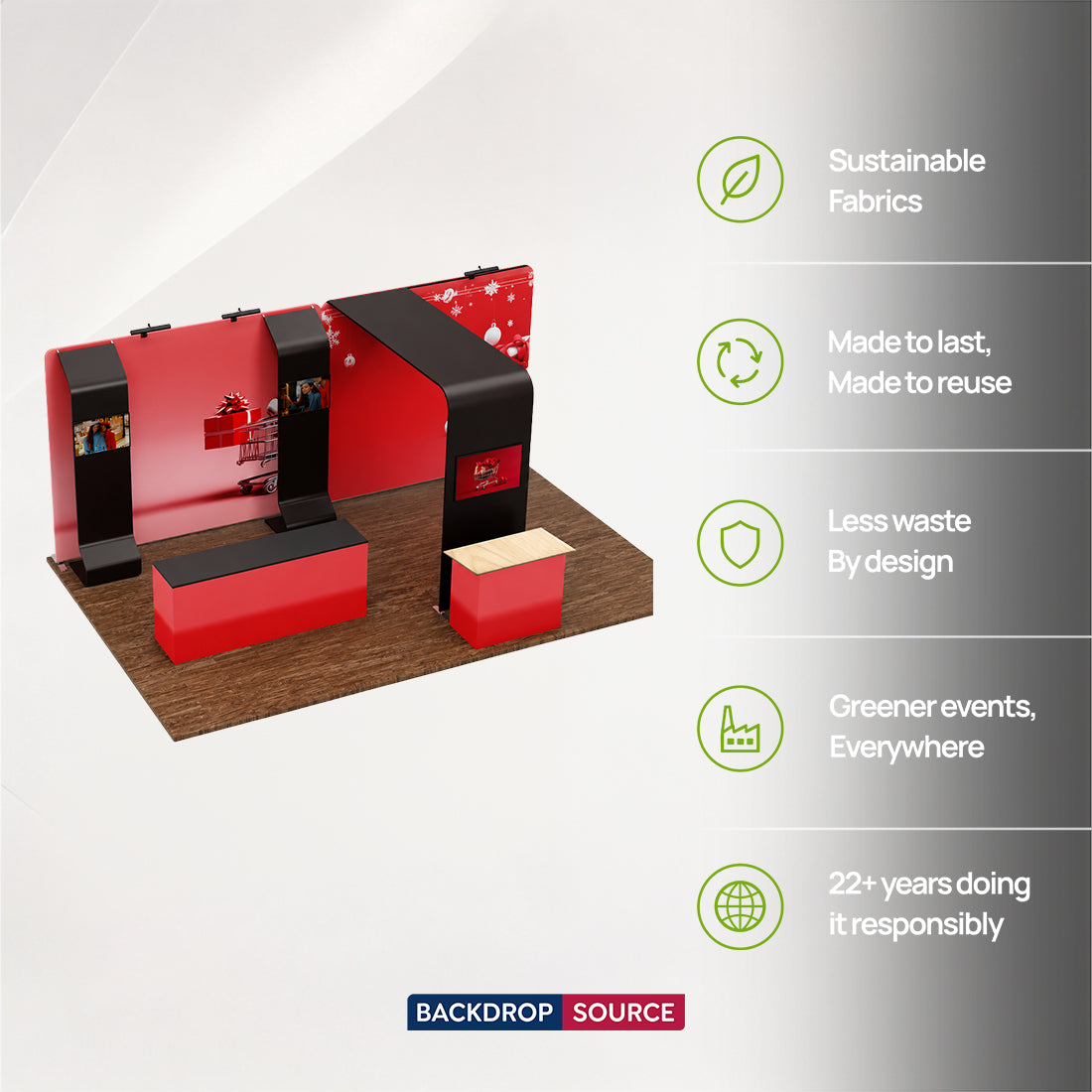 Mobiles Ausstellungsdisplay 6m x 3m – Modell 20