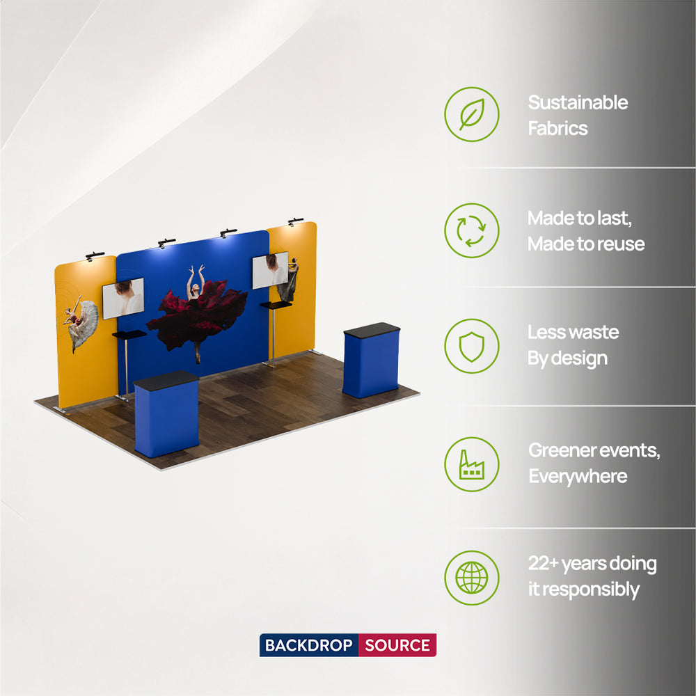 Tragbares Ausstellungsdisplay 6m x 3m – Modell 4