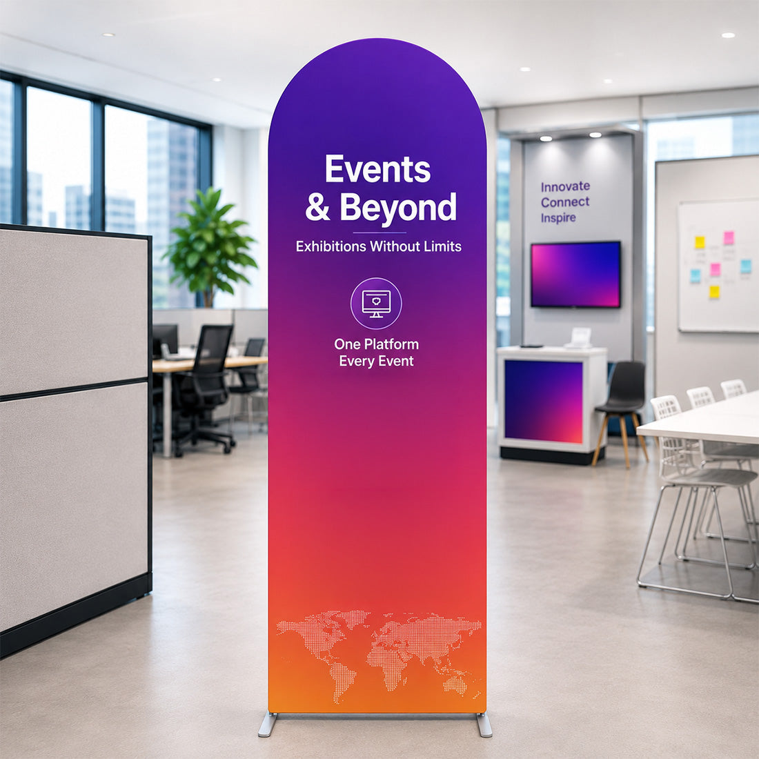 Portable Magnetic Rampant Fabric Stand