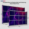 Tragbare Pop-up-Displaywand mit Regalen (beidseitiger Druck)