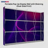 Tragbare Pop-up-Displaywand mit Regalen (beidseitiger Druck)