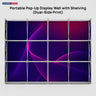 Tragbare Pop-up-Displaywand mit Regalen (beidseitiger Druck)