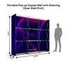 Tragbare Pop-up-Displaywand mit Regalen (beidseitiger Druck)
