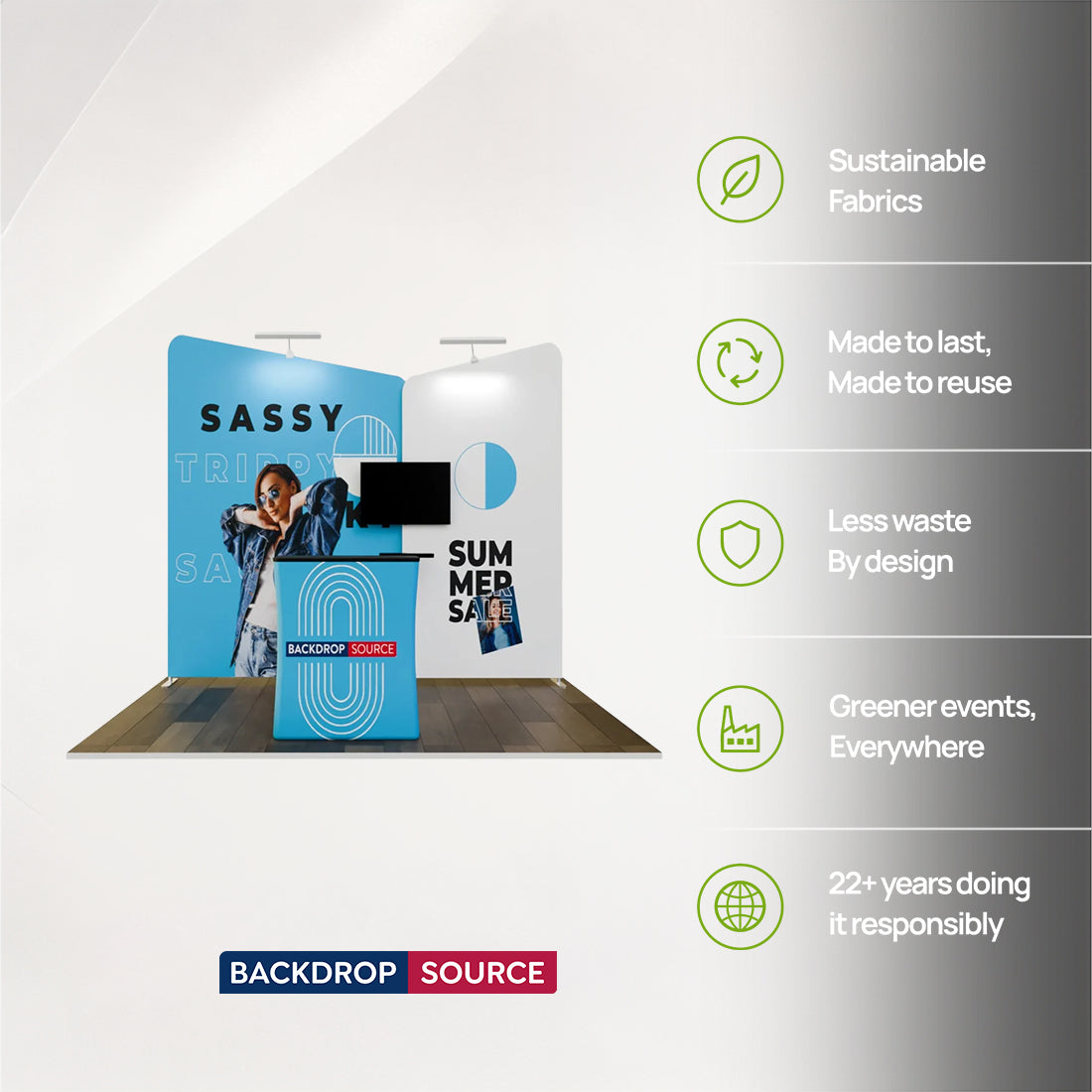 Tragbares Ausstellungsdisplay 3m x 3m – Modell 4