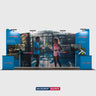 Tragbares Ausstellungsdisplay 6m x 3m – Modell 2