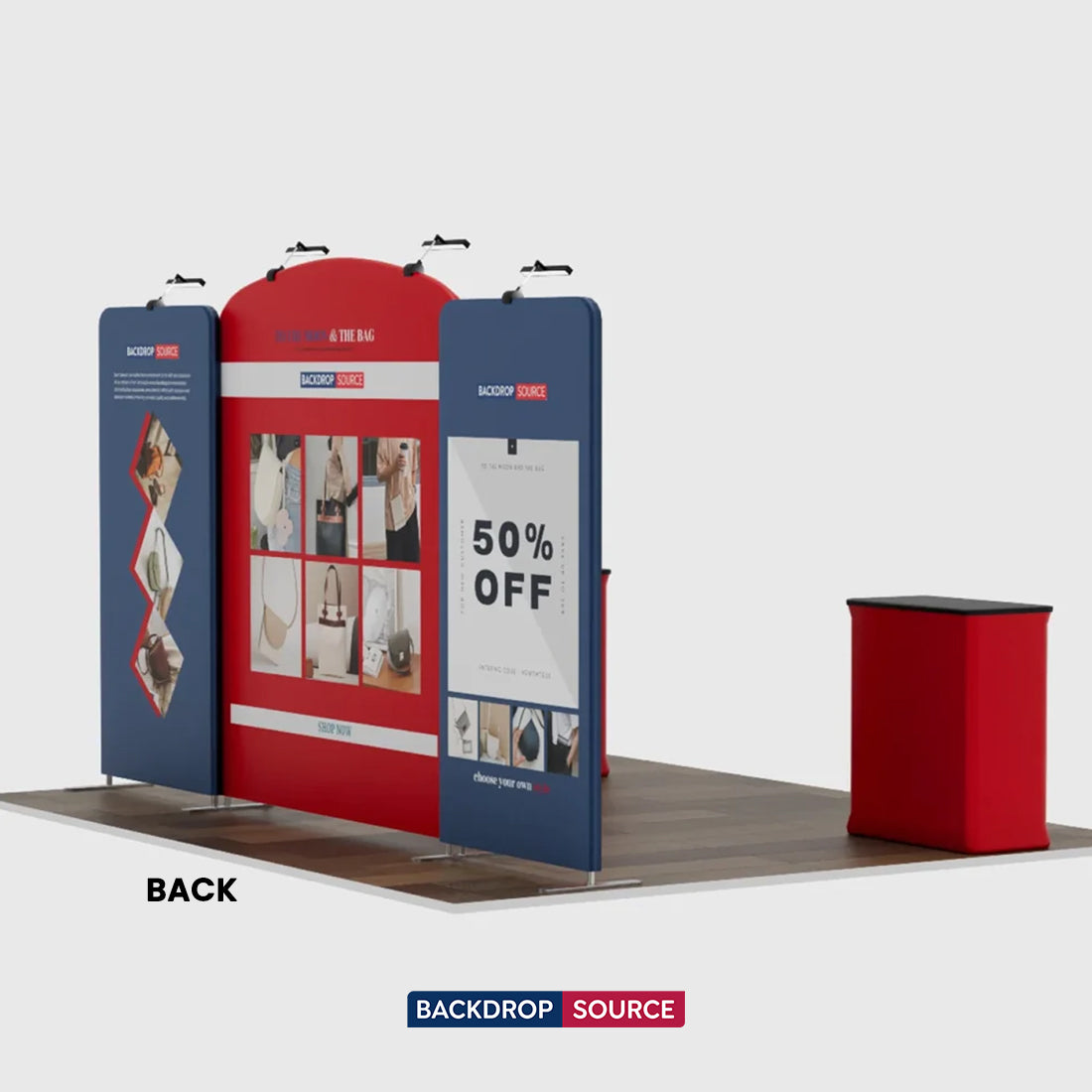 Tragbares Ausstellungsdisplay 6m x 3m – Modell 7