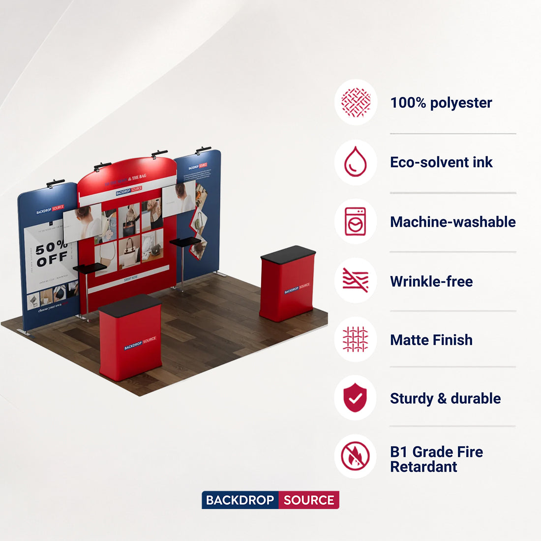 Tragbares Ausstellungsdisplay 6m x 3m – Modell 7
