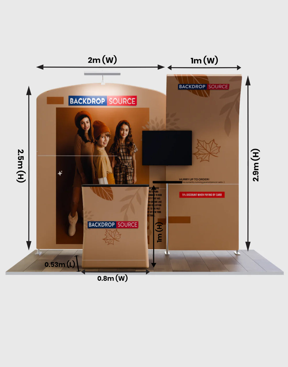 Tragbares Ausstellungsdisplay 3m x 3m – Modell 8