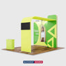 Premium Modular L Arch TV Display Exhibition Kit for 3m Wide Booths