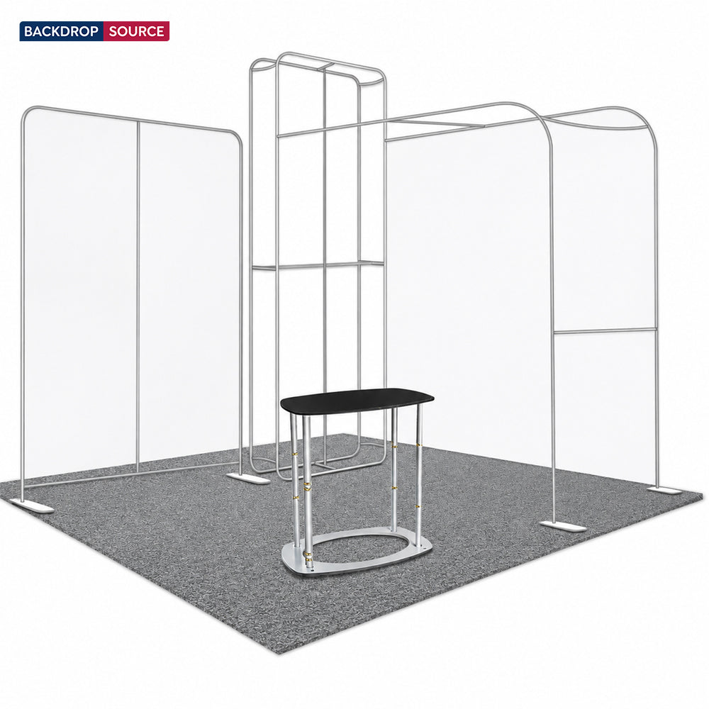 Premium Modular L Arch TV Display Exhibition Kit for 3m Wide Booths