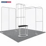 Premium Modular L Arch TV Display Exhibition Kit for 3m Wide Booths