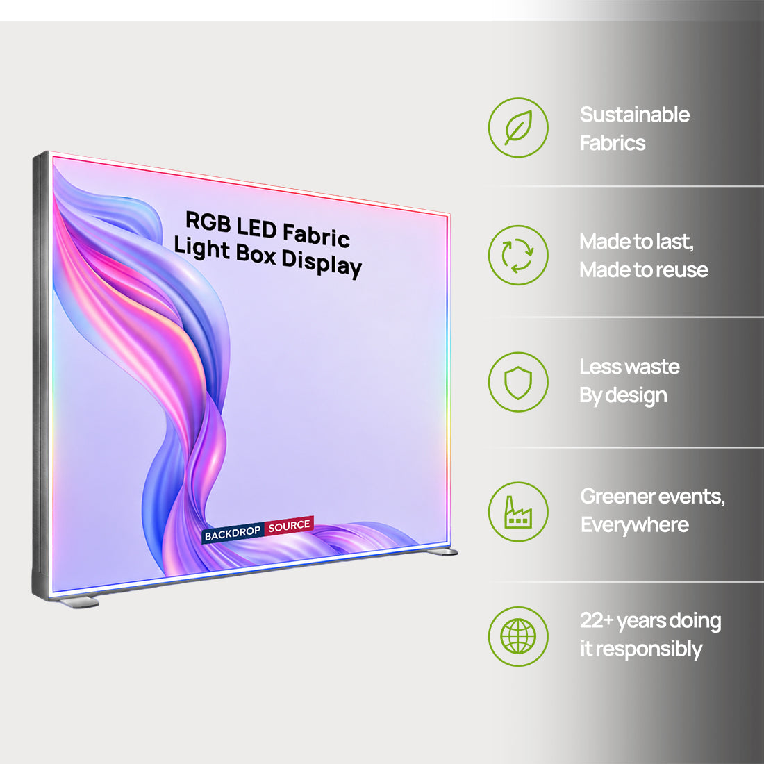 RGB-LED-Stoff-Leuchtkasten-Display