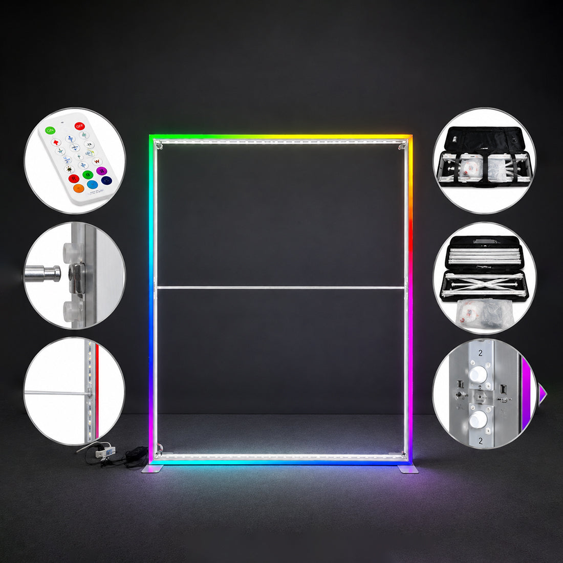 RGB-LED-Stoff-Leuchtkasten-Display