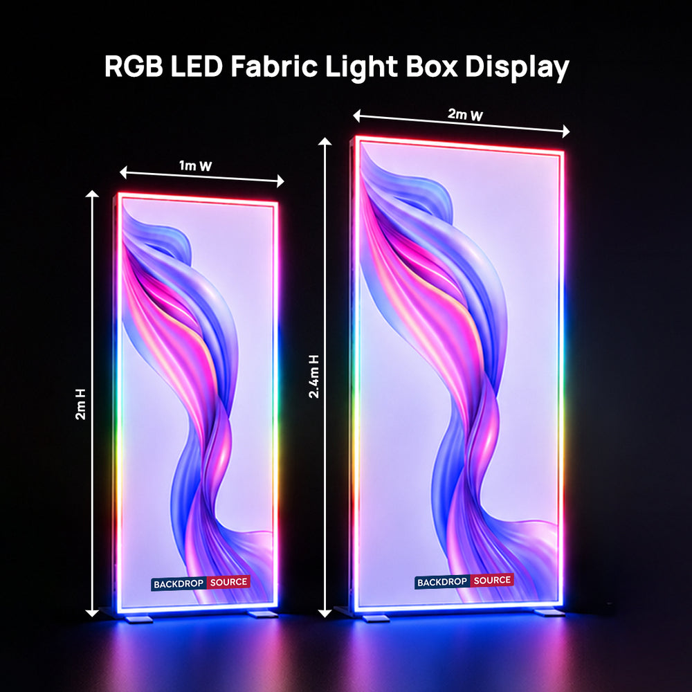 RGB-LED-Stoff-Leuchtkasten-Display