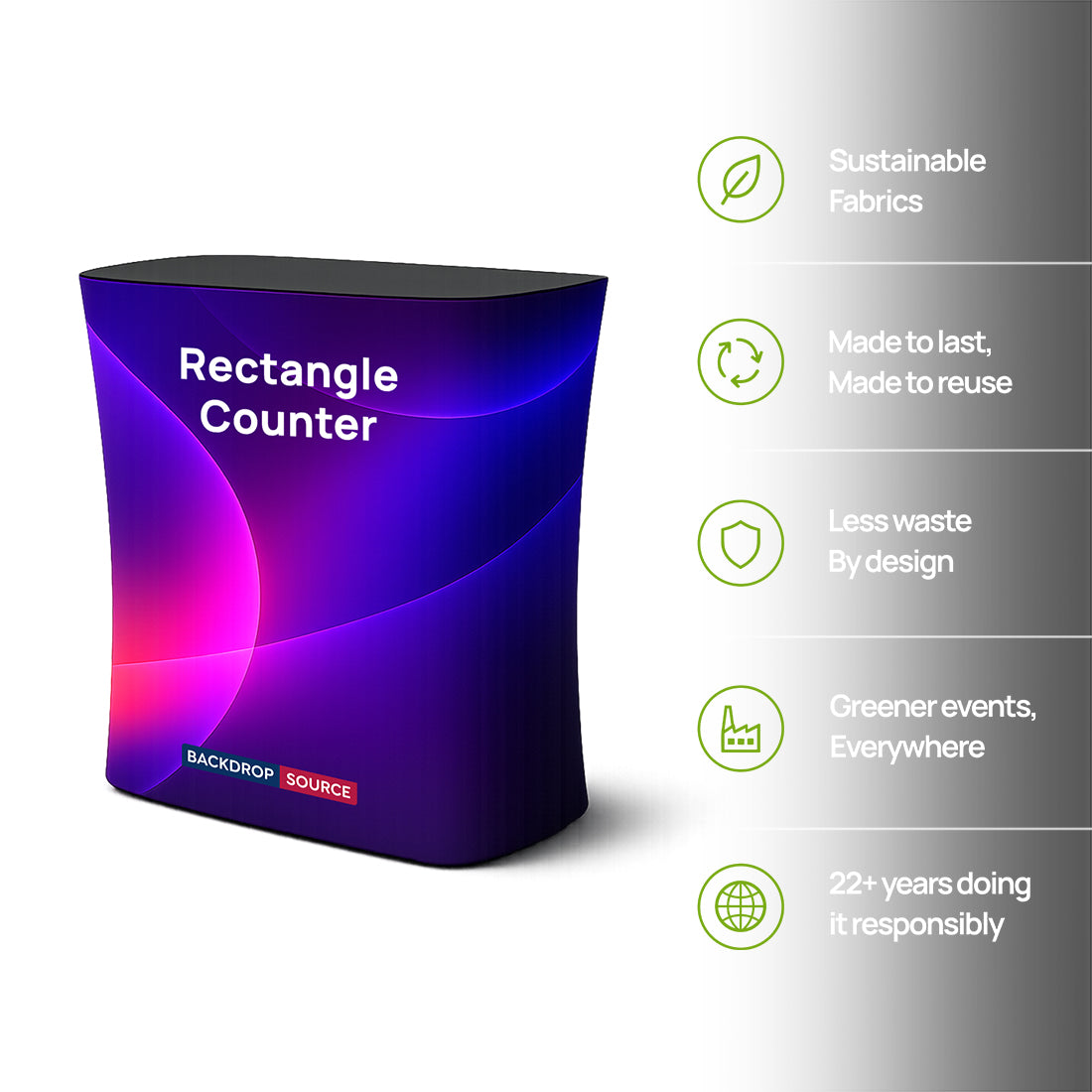Rectangle Fabric Display Counter (For Podium & Booth Exhibitions)