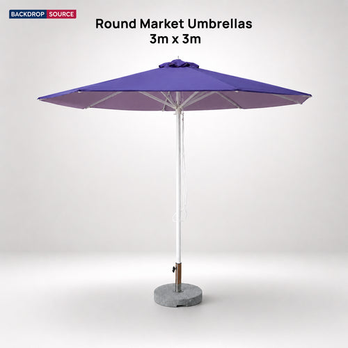 Runde Marktschirme – 3m x 3m