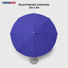 Round Market Umbrellas – 3m x 3m