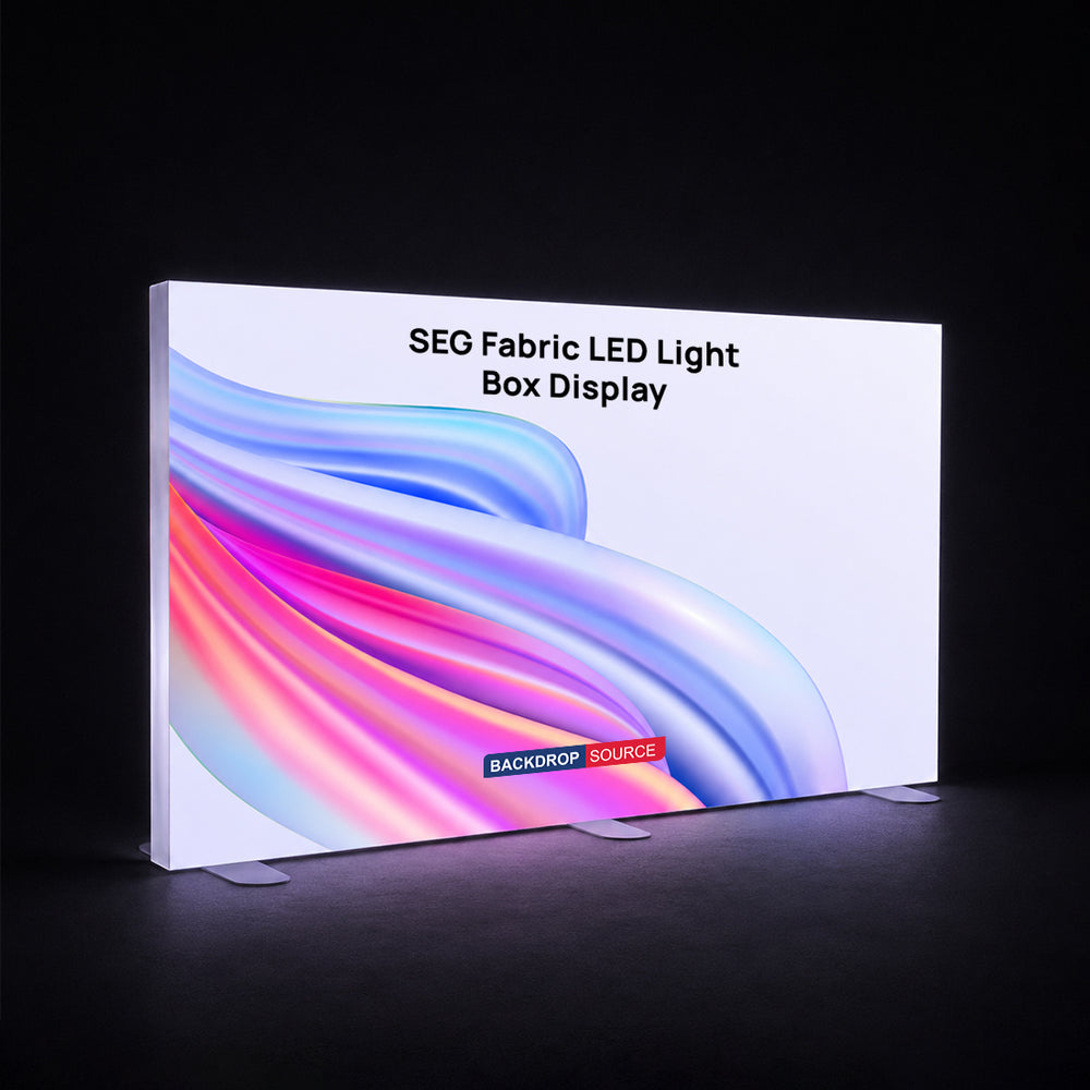 Rahmenlose SEG-Stoff-LED-Leuchtbox – 4m W x 2.5m H