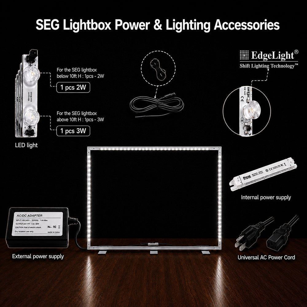 Rahmenlose SEG-Stoff-LED-Leuchtbox – 4m W x 2.5m H