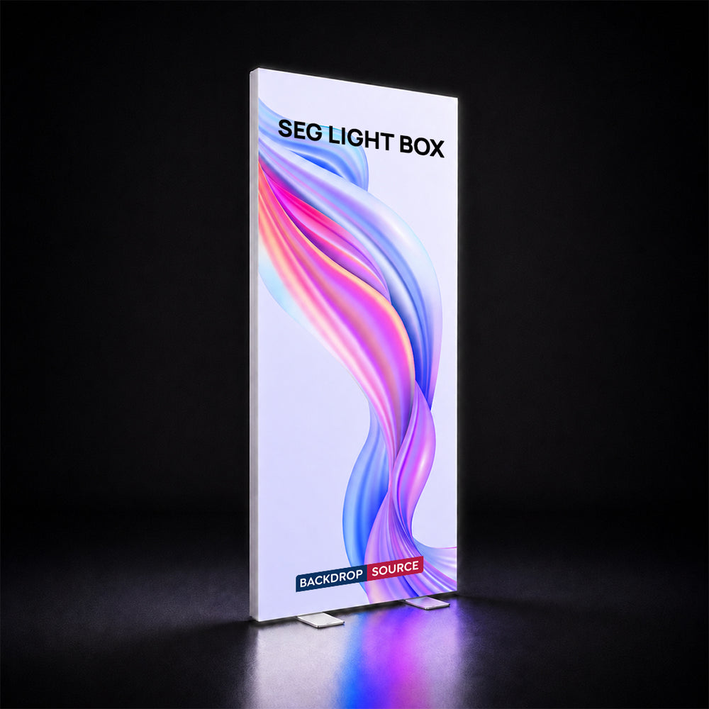 Rahmenloses SEG-Stoff-LED-Leuchtkastendisplay – 0.85m B x  2m H