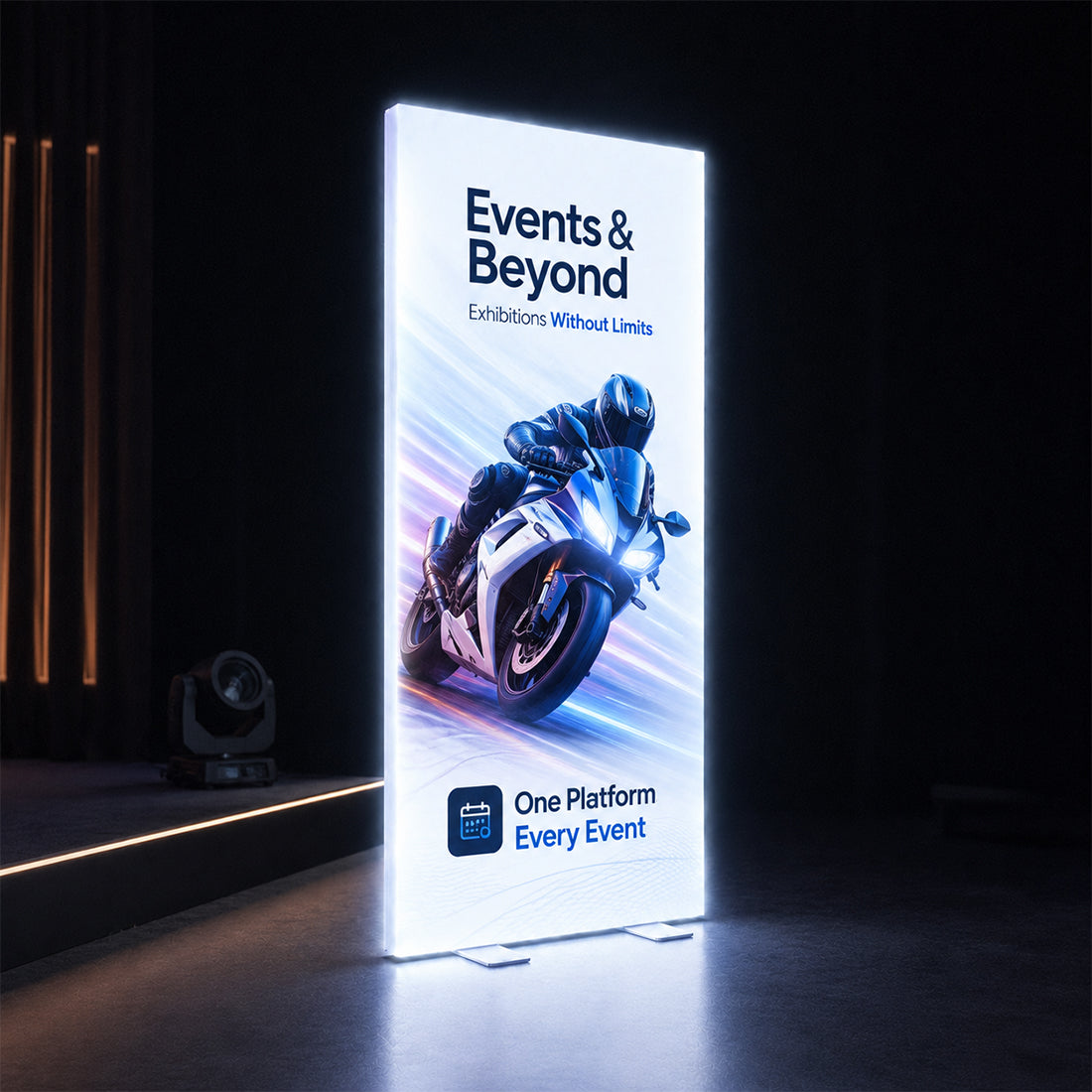 Rahmenloses SEG-Stoff-LED-Leuchtkastendisplay – 0.85m B x  2m H