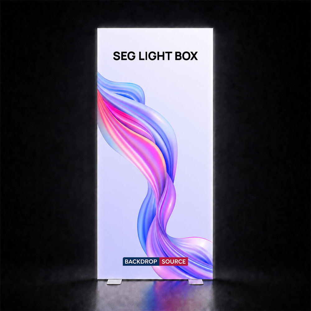 Rahmenloses SEG-Stoff-LED-Leuchtkastendisplay – 0.85m B x  2m H