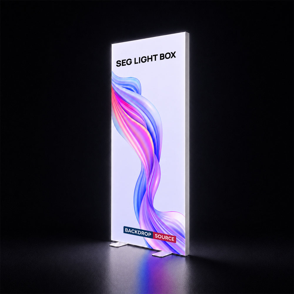 Rahmenloses SEG-Stoff-LED-Leuchtkastendisplay – 0.85m B x  2m H